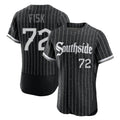 Davalo C.White Sox #72 Carlton Fisk Player Black City Connect Limited Elite Home Stitched Jerseys