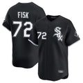 Davalo C.White Sox #72 Carlton Fisk Player Black Limited Home Stitched Jerseys