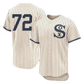 Davalo C.White Sox #72 Carlton Fisk Player Cream Field of Dreams Limited Elite Home Stitched Jerseys