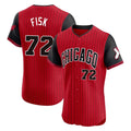 Davalo C.White Sox #72 Carlton Fisk Player Red City Connect Limited Elite Home Stitched Jerseys