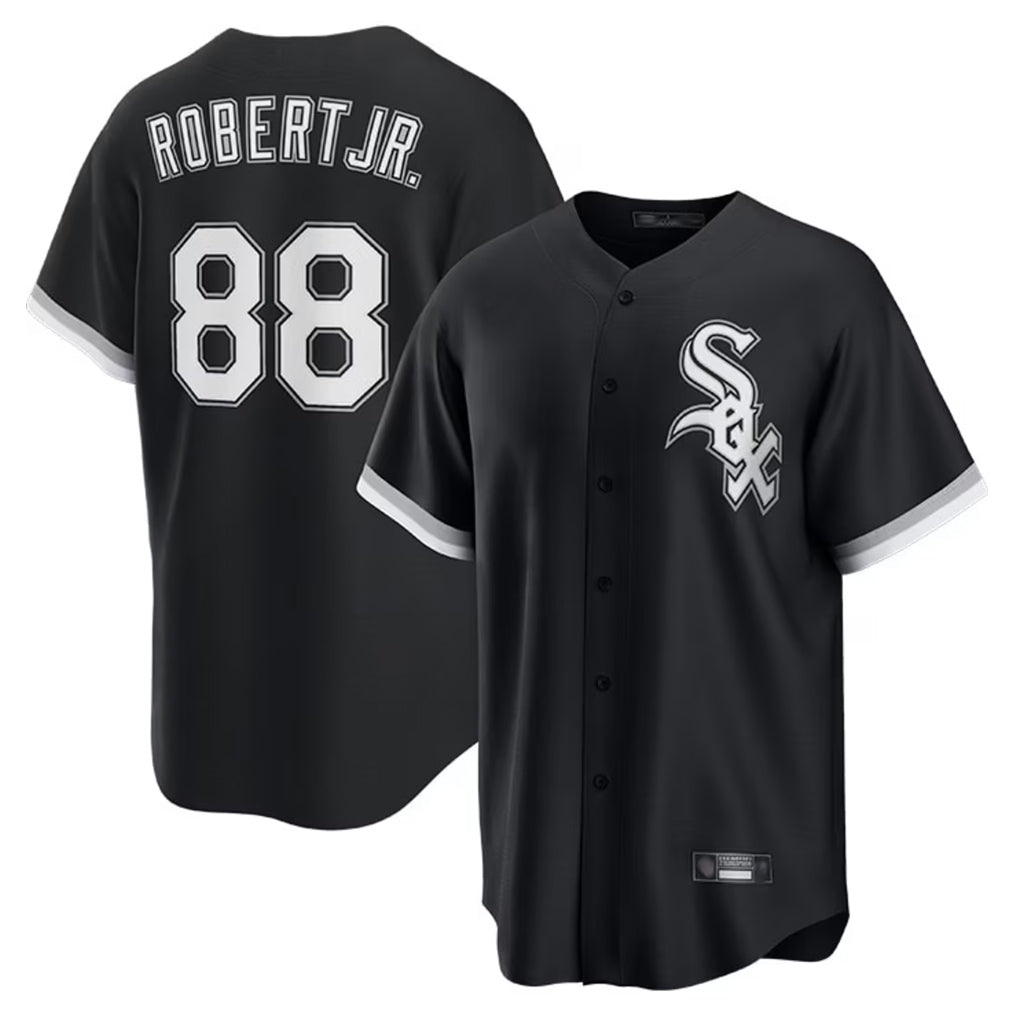 Davalo C.White Sox #88 Luis Robert Jr Player Black Home Game Stitched Jerseys