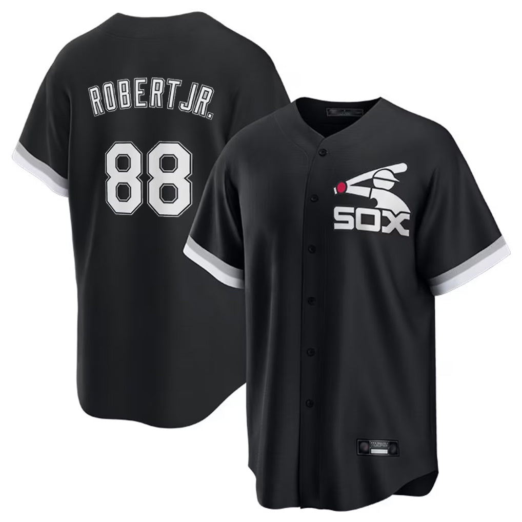 Davalo C.White Sox #88 Luis Robert Jr Player Black Spring Training Game Stitched Jerseys