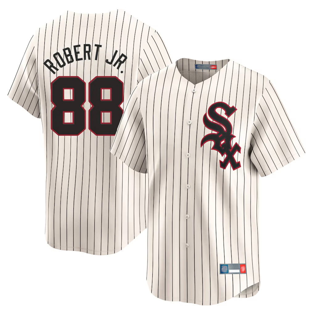 Davalo C.White Sox #88 Luis Robert Jr Player Cream Cooperstown Collection Limited Home Stitched Jerseys