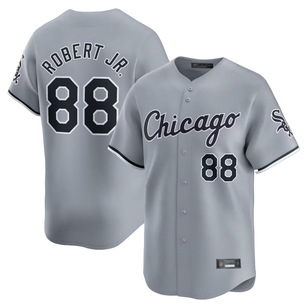Davalo C.White Sox #88 Luis Robert Jr Player Gray Road Limited Home Stitched Jerseys