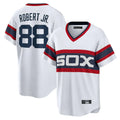 Davalo C.White Sox #88 Luis Robert Jr Player White T-shirt Home Game Stitched Jerseys