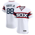 Davalo C.White Sox #88 Luis Robert Jr Player White T-shirt Limited Elite Home Stitched Jerseys
