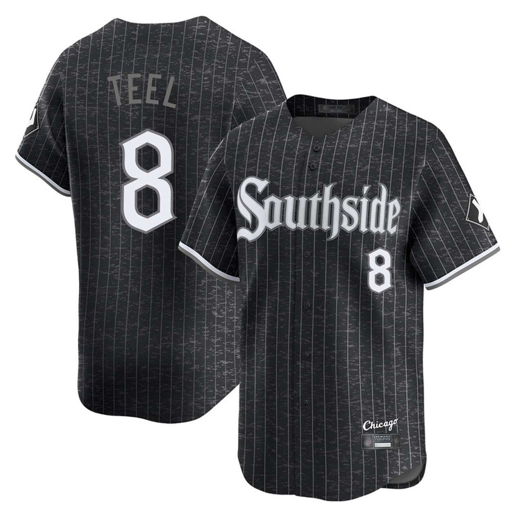 Davalo C.White Sox #8 Kyle Teel Player Black City Connect Limited Home Stitched Jerseys