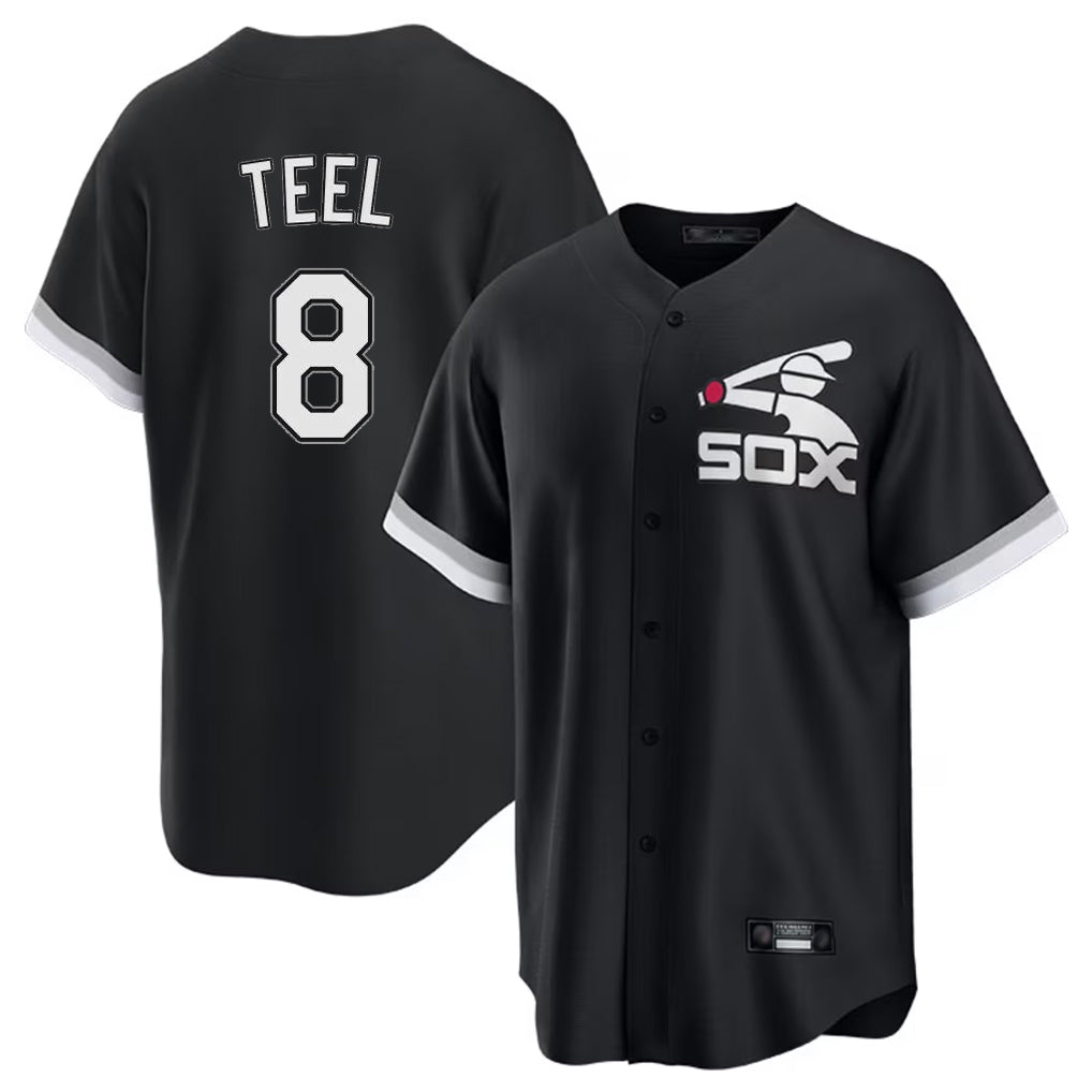 Davalo C.White Sox #8 Kyle Teel Player Black Spring Training Game Stitched Jerseys