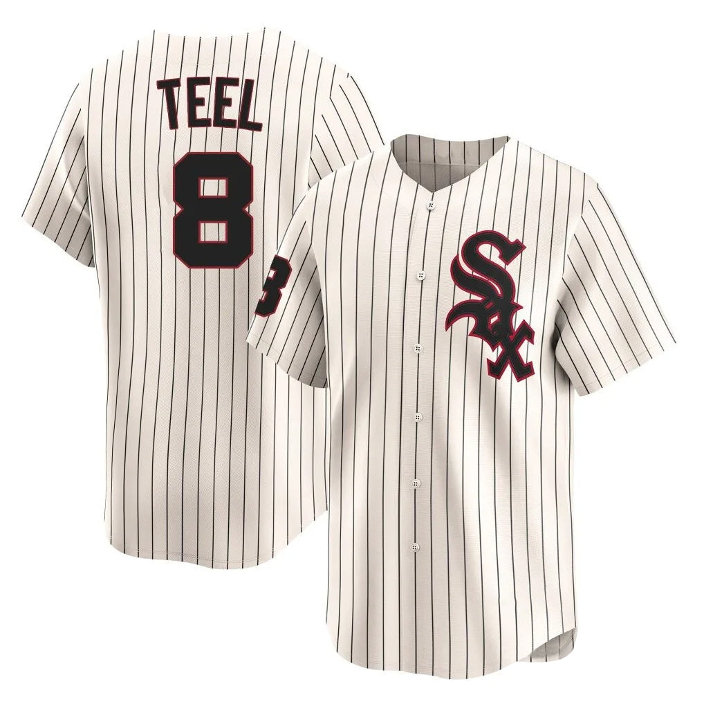 Davalo C.White Sox #8 Kyle Teel Player Cream Cooperstown Collection Limited Home Stitched Jerseys