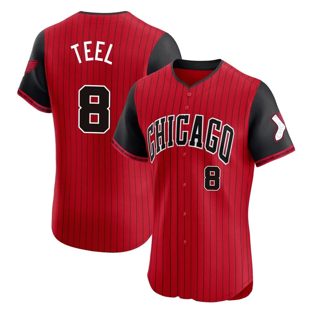 Davalo C.White Sox #8 Kyle Teel Player Red City Connect Limited Elite Home Stitched Jerseys