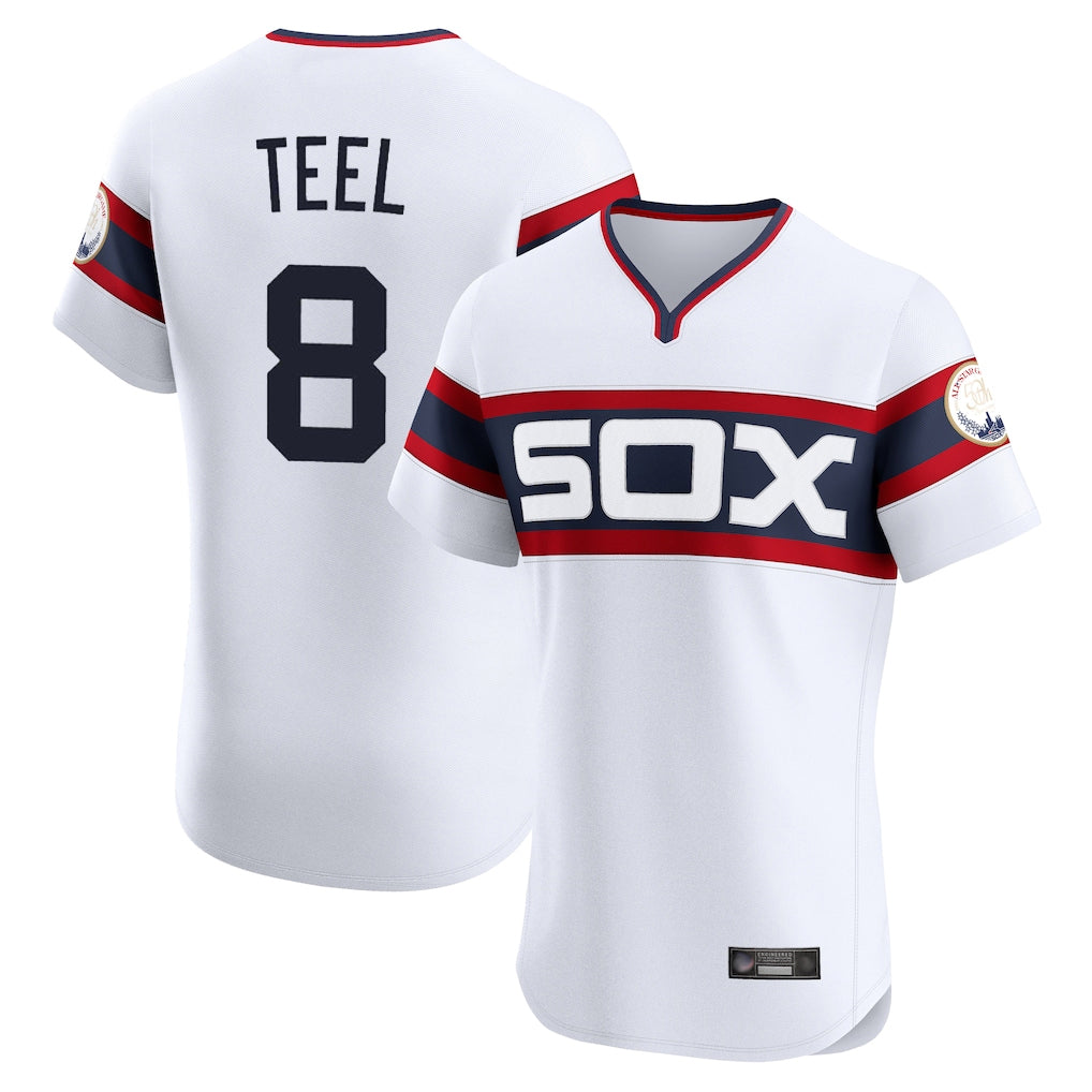Davalo C.White Sox #8 Kyle Teel Player White T-shirt Limited Elite Home Stitched Jerseys
