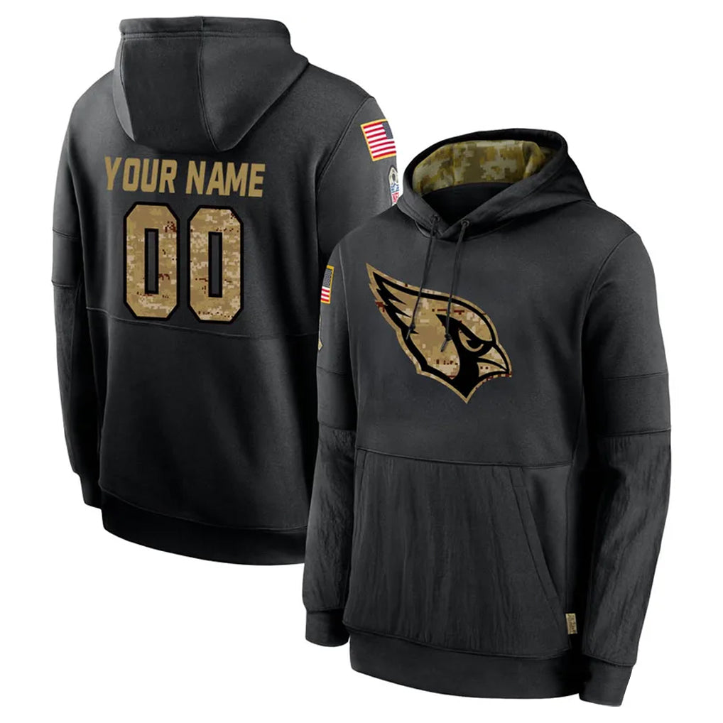 Davalo Custom A.Cardinals Black Salute to Service Hoodies Any Name & Numbers Stitched Jerseys