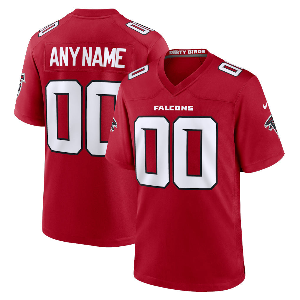Davalo Custom A.Falcons Red Replica Home Game Any Name & Numbers Stitched Jerseys