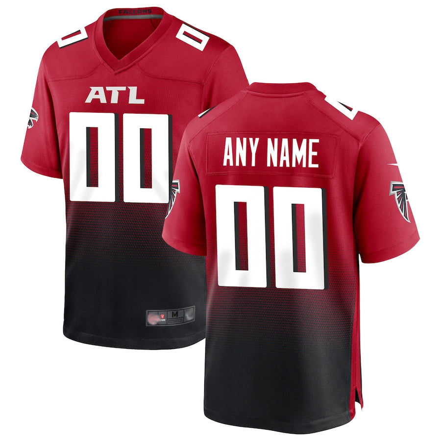 Davalo Custom A.Falcons Red Replica Home Game Stitched Jerseys