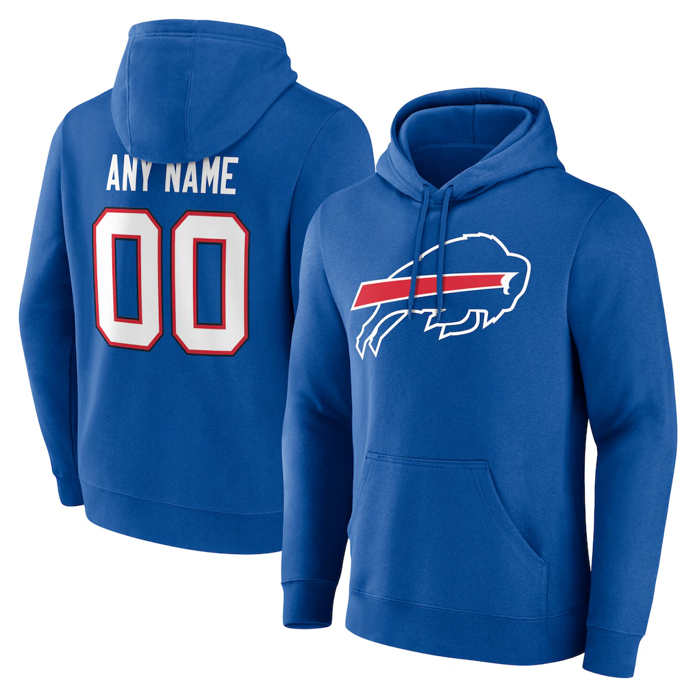Davalo Custom B.Bills Team Authentic Personalized Name & Number Hoodie Stitched Jerseys