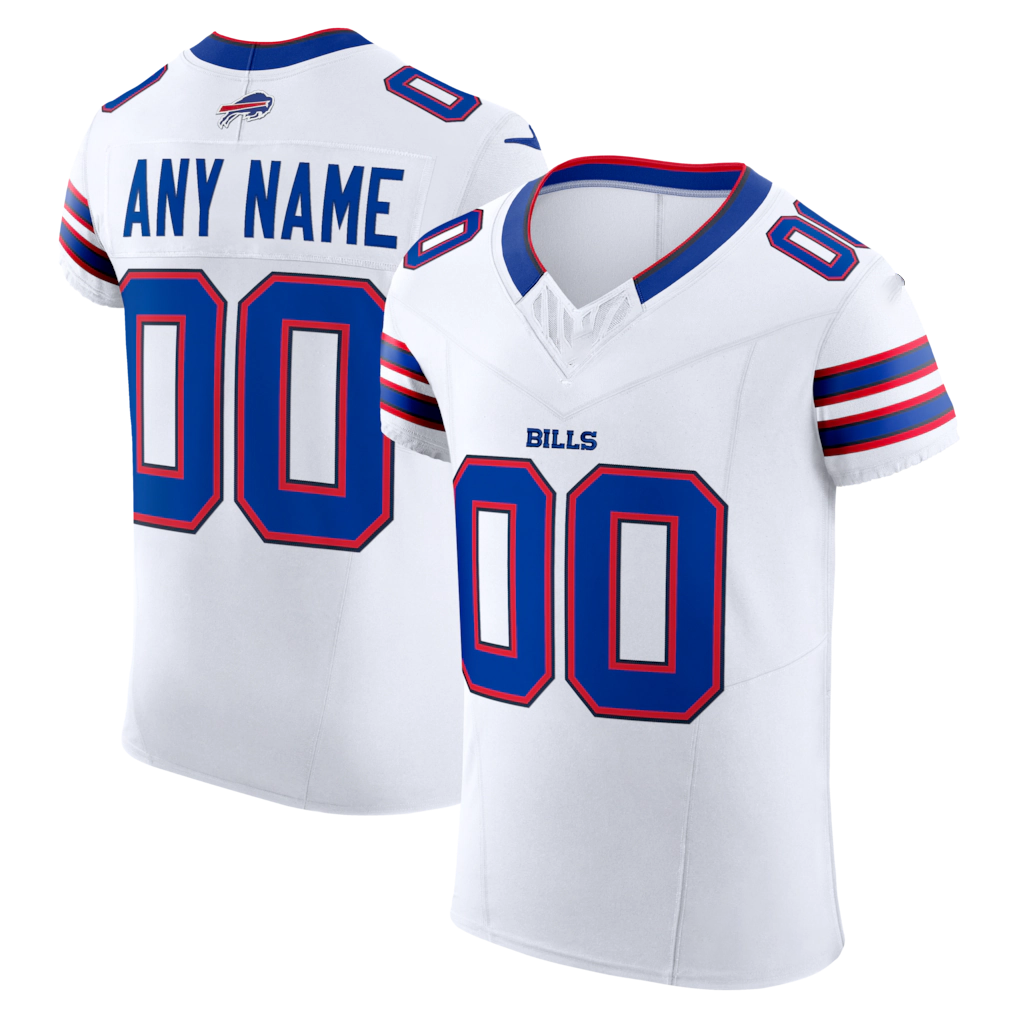 Davalo Custom B.Bills White Vapor F.U.S.E. Elite Stitched Jerseys