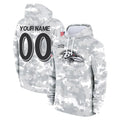 Davalo Custom B.Ravens Arctic Camo Salute To Service Hoodie Any Name & Numbers Stitched Jerseys