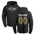 Davalo Custom B.Ravens Black Pullover Hoodie Any Name & Numbers Stitched Jerseys