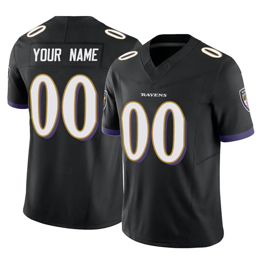 Davalo Custom B.Ravens Black Vapor F.U.S.E. Limited Game Any Name & Numbers Stitched Jerseys