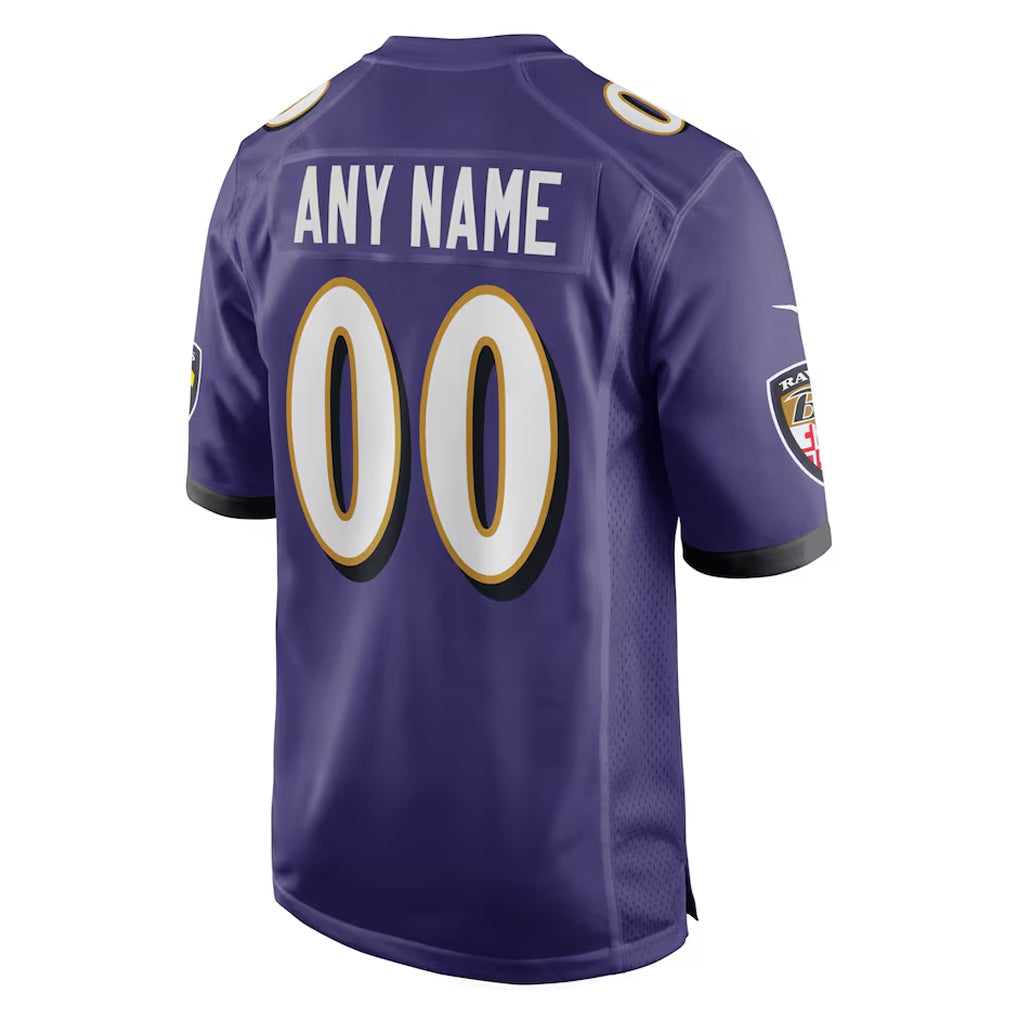 Davalo Custom B.Ravens Purple Alternate Home Game Any Name & Numbers Stitched Jerseys