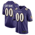 Davalo Custom B.Ravens Purple Home Game Stitched Jerseys