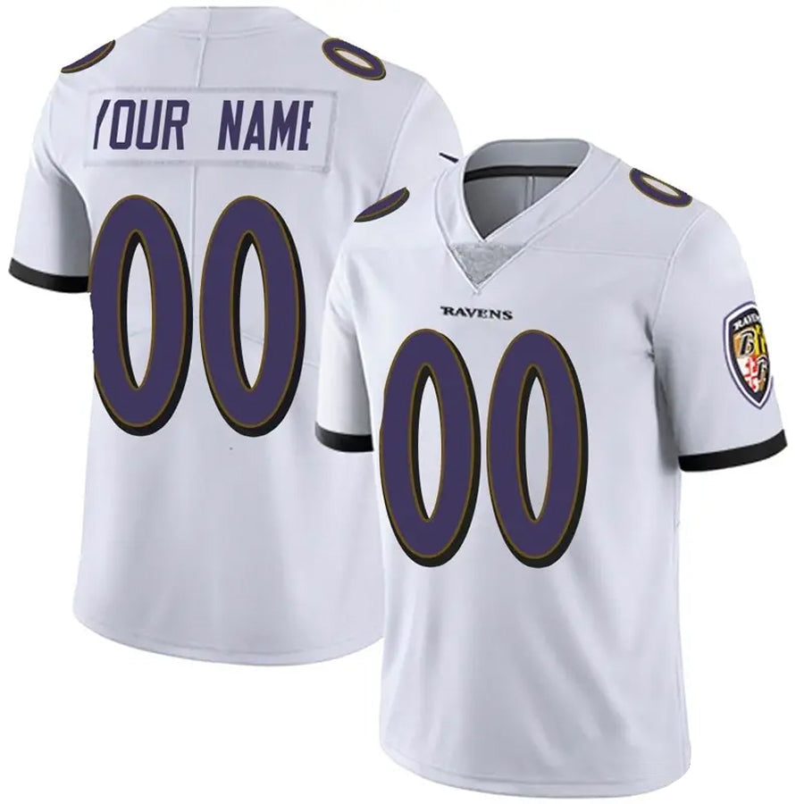 Davalo Custom B.Ravens White Vapor F.U.S.E. Limited Stitched Jerseys