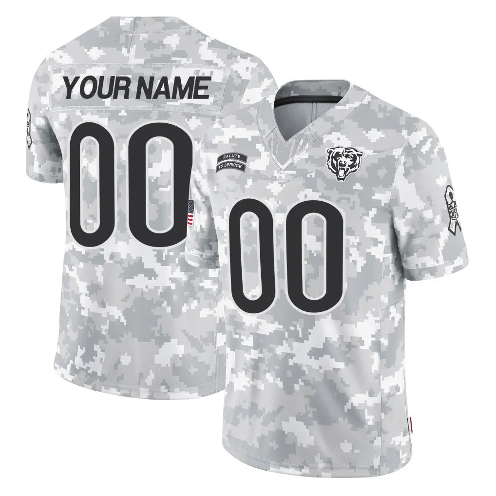 Davalo Custom C.Bears Arctic Camo Salute to Service Limited Any Name & Numbers Stitched Jerseys