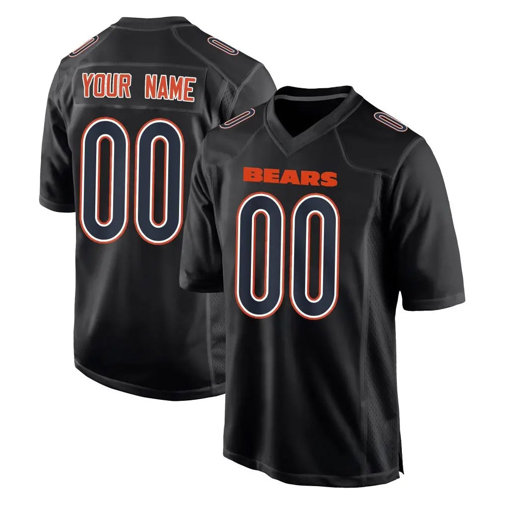 Davalo Custom C.Bears Carbon Black Fashion Game Any Name & Numbers Stitched Jerseys