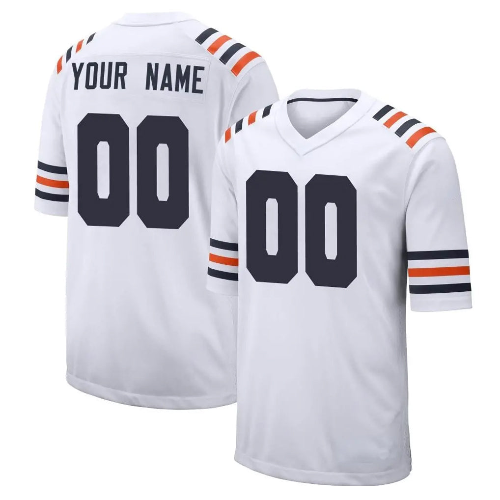Davalo Custom C.Bears White Classic Home Game Any Name & Numbers Stitched Jerseys