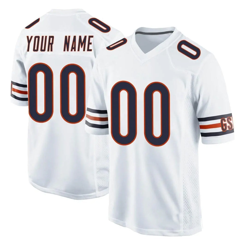 Davalo Custom C.Bears White Home Game Any Name & Numbers Stitched Jerseys