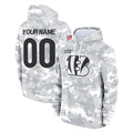 Davalo Custom C.Bengals Arctic Camo Salute to Service Pullover Hoodie Limited Any Name & Numbers Stitched Jerseys