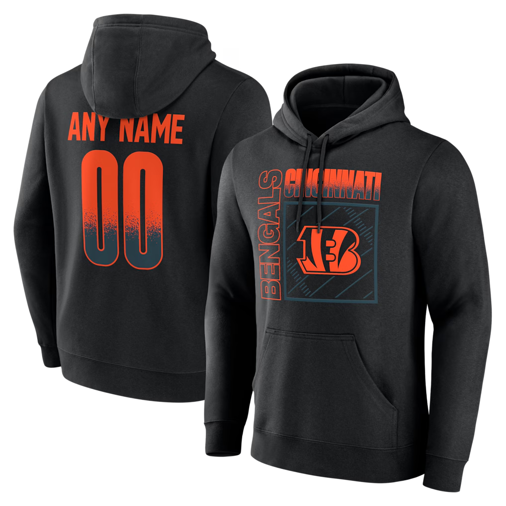 Davalo Custom C.Bengals Black Home Field Pop Personalized Name & Number Hoodie Stitched Jerseys