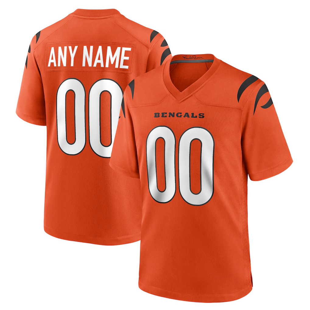 Davalo Custom C.Bengals Orange Alternate Game Stitched Jerseys