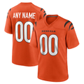 Davalo Custom C.Bengals Orange Alternate Game Stitched Jerseys