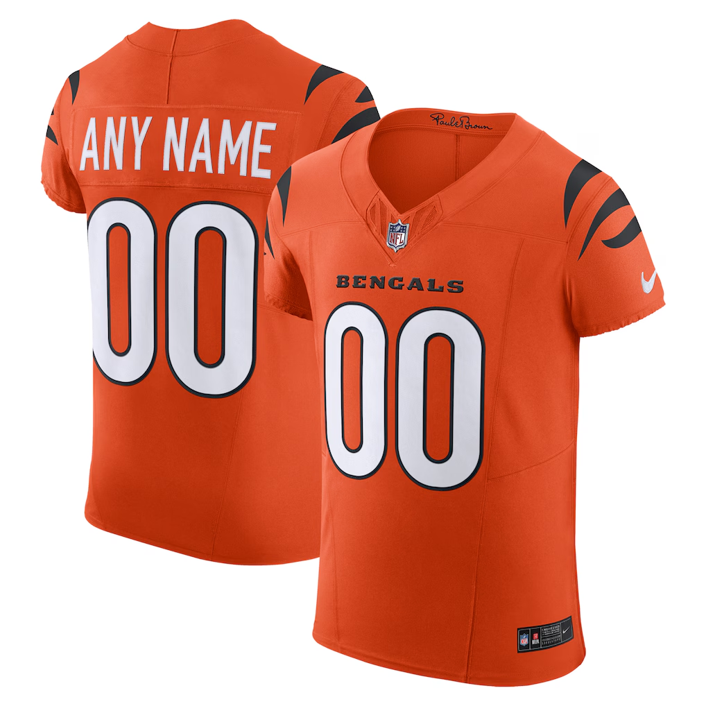 Davalo Custom C.Bengals Orange Alternate Vapor F.U.S.E. Elite Stitched Jerseys