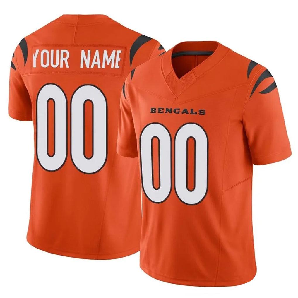 Davalo Custom C.Bengals Orange Vapor F.U.S.E. Limited Home Game Any Name & Numbers Stitched Jerseys
