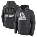 Davalo Custom C.Browns Charcoal Primetime Logo Hoodie Any Name & Numbers Stitched Jerseys