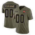 Davalo Custom C.Browns Olive 2025 Salute to Service Limited Home Game Any Name & Numbers Stitched Jerseys