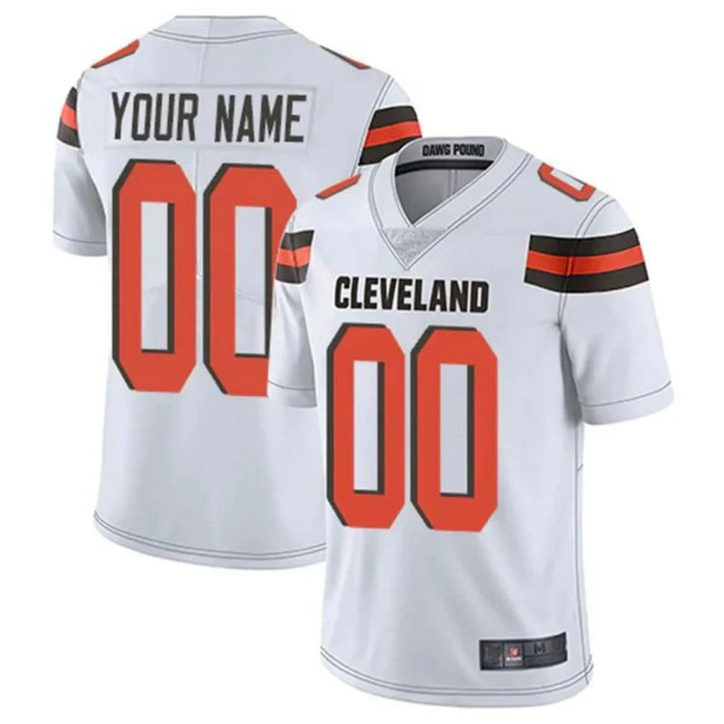 Davalo Custom C.Browns White Alternate Vapor Untouchable Limited Home Game Any Name & Numbers Stitched Jerseys