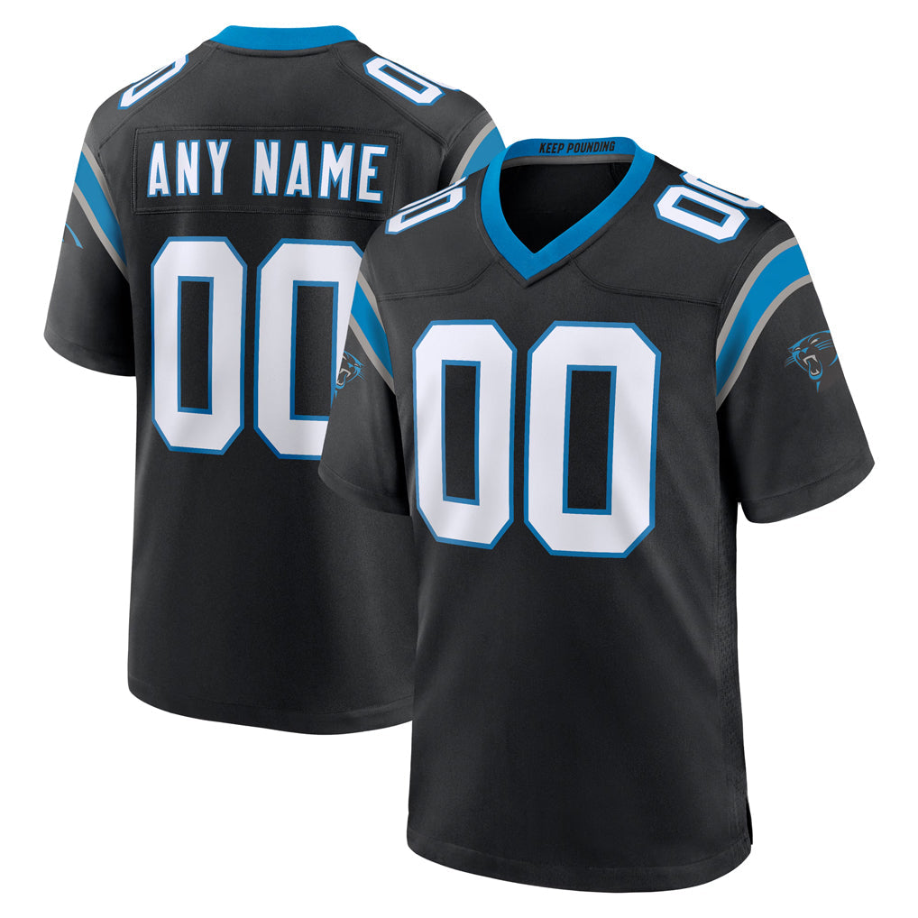 Davalo Custom C.Panthers Black Home Game Any Name & Numbers Stitched Jerseys