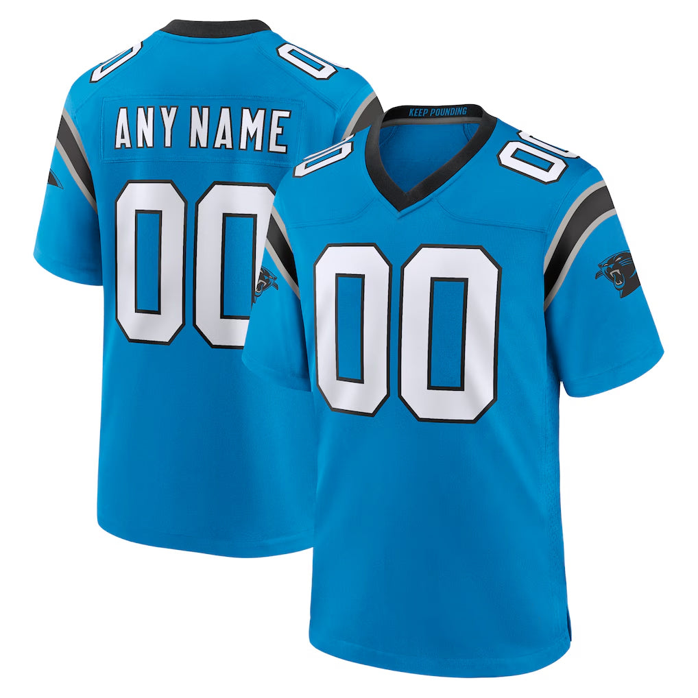 Davalo Custom C.Panthers Blue Home Game Any Name & Numbers Stitched Jerseys