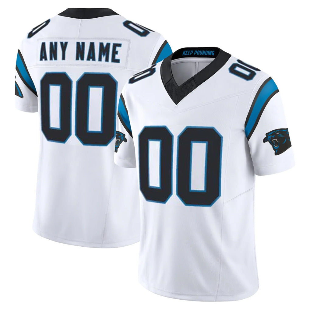 Davalo Custom C.Panthers White Vapor F.U.S.E. Limited Home Game Any Name & Numbers Stitched Jerseys