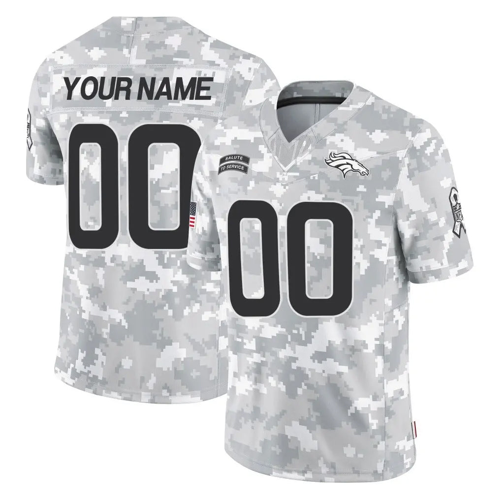 Davalo Custom D.Broncos Arctic Camo Salute To Service Limited Any Name & Numbers Stitched Jerseys