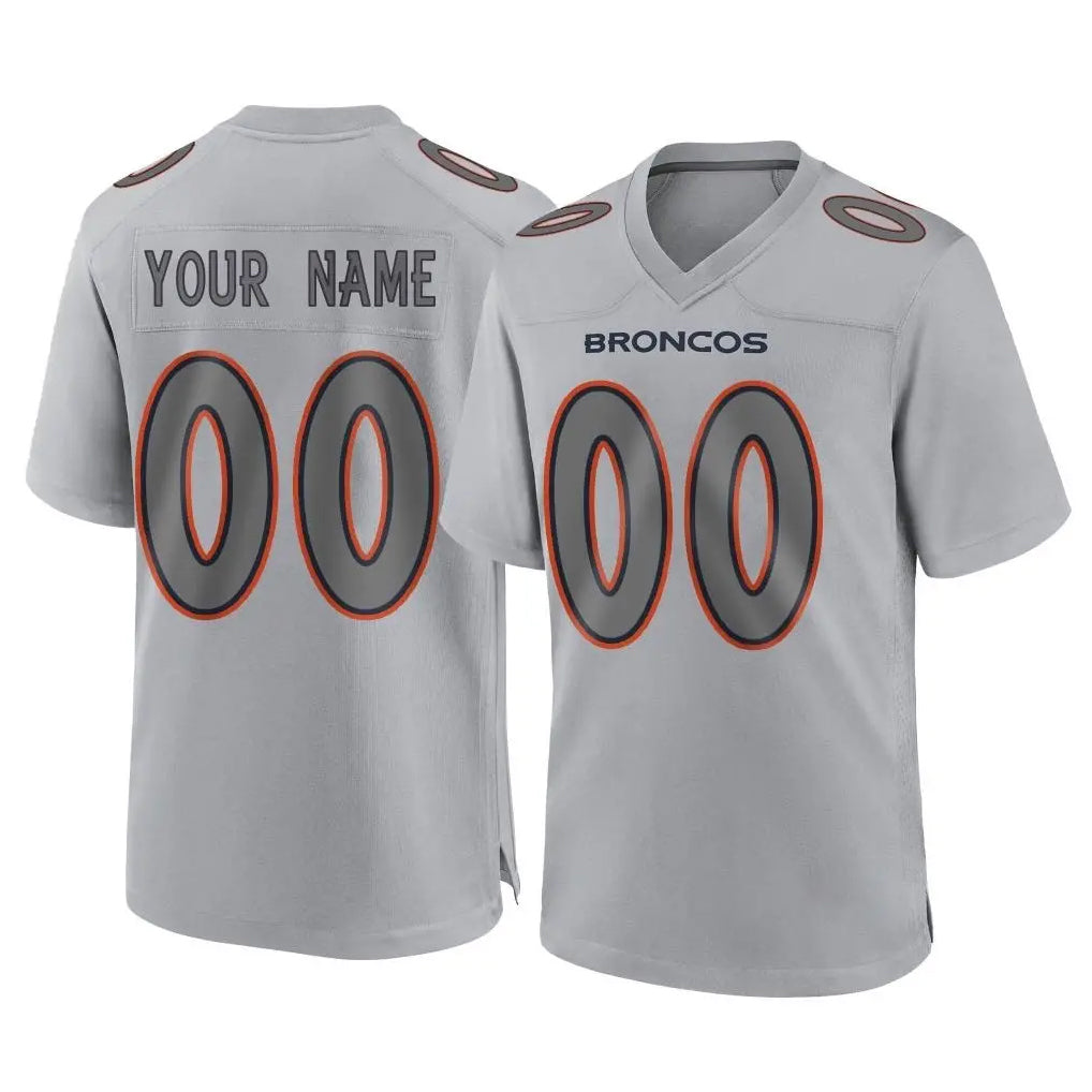 Davalo Custom D.Broncos Gray Atmosphere Fashion Limited Game Any Name & Numbers Stitched Jerseys