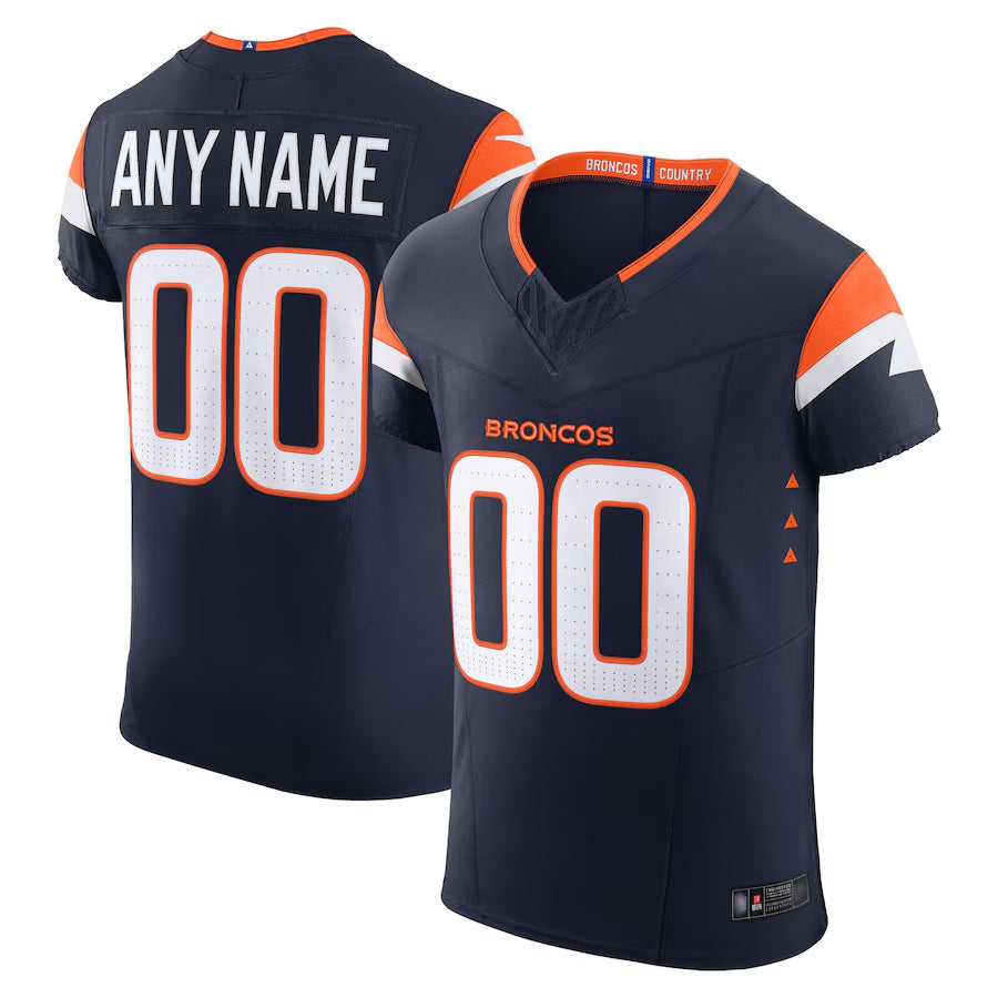 Davalo Custom D.Broncos Navy Vapor F.U.S.E. Elite Stitched Jerseys