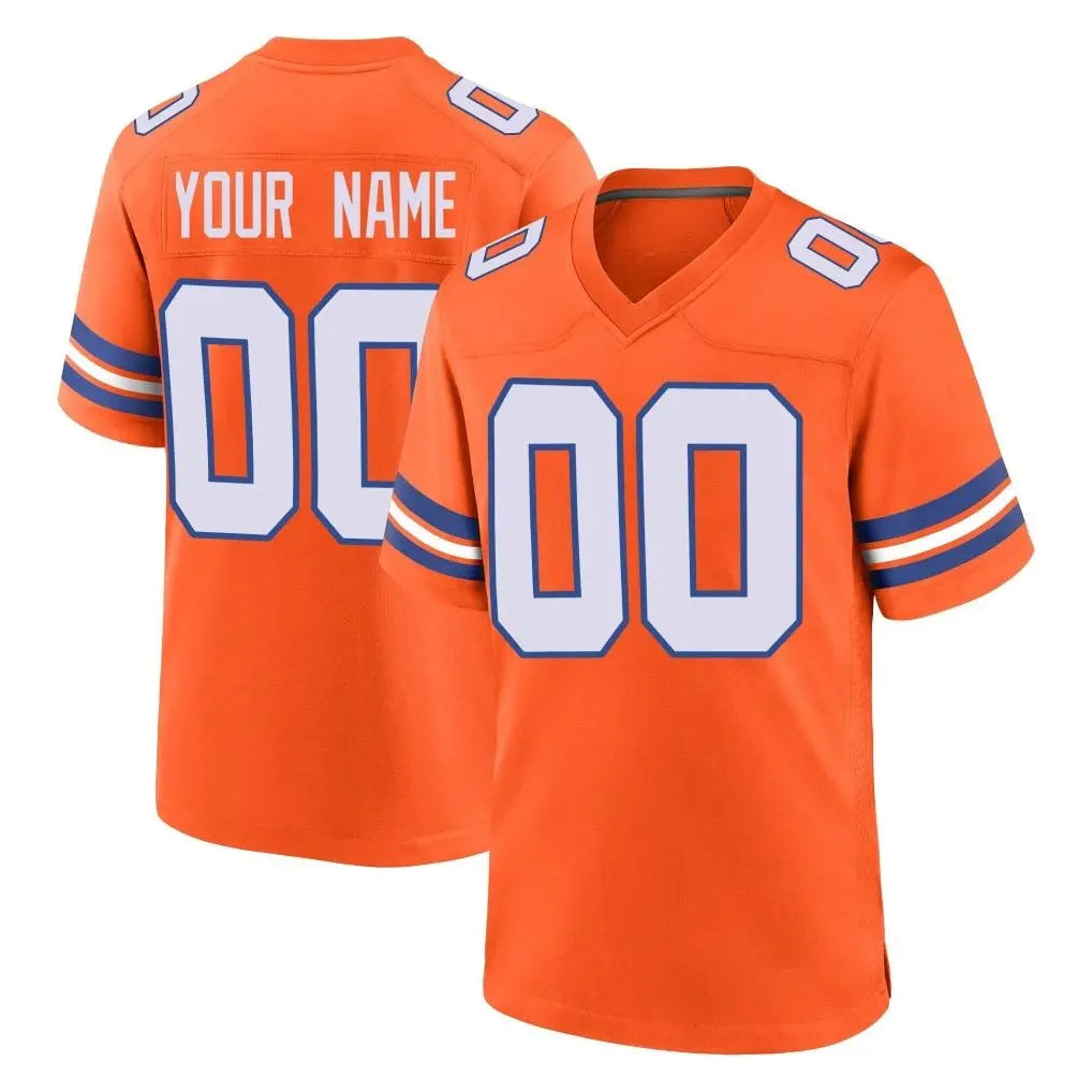 Davalo Custom D.Broncos Orange Alternate Collection Throwback Game Any Name & Numbers Stitched Jerseys