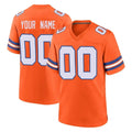 Davalo Custom D.Broncos Orange Alternate Collection Throwback Game Any Name & Numbers Stitched Jerseys