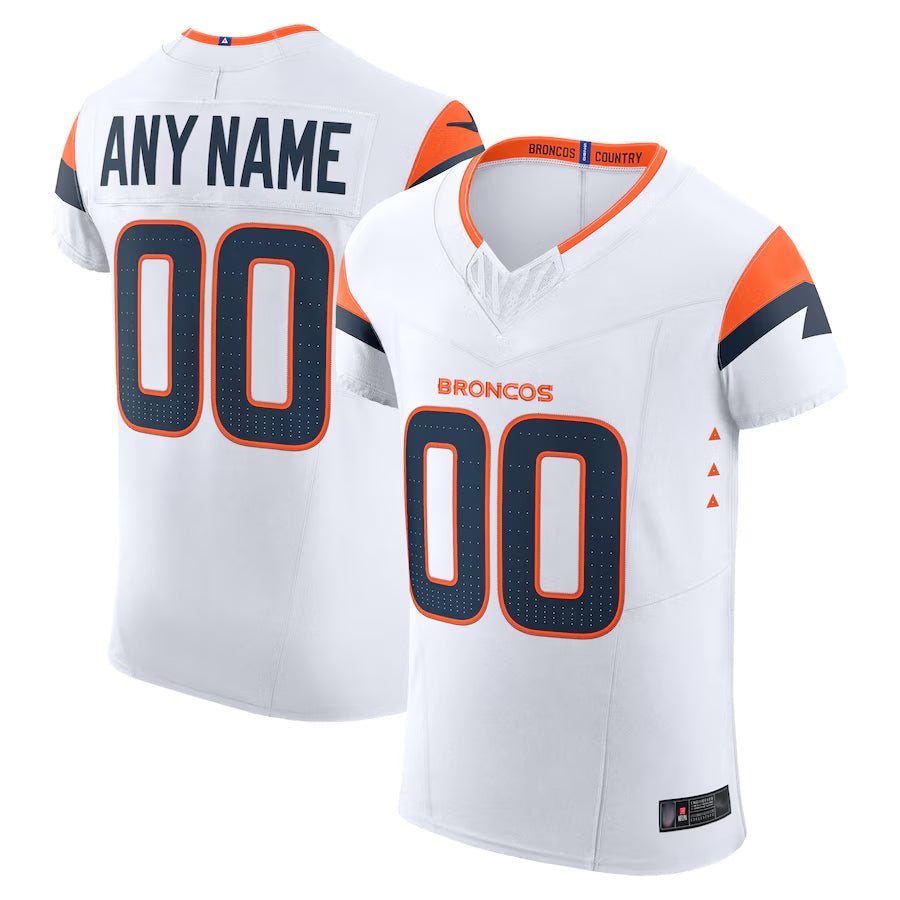 Davalo Custom D.Broncos Vapor F.U.S.E. Elite White Stitched Jerseys