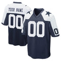 Davalo Custom D.Cowboys Navy-White Alternate Home Game Any Name & Numbers Stitched Jerseys