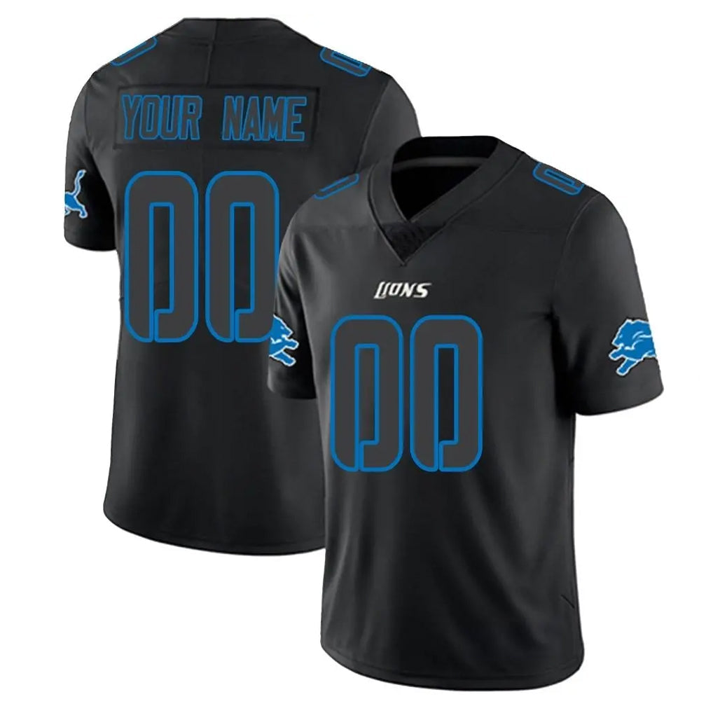 Davalo Custom D.Lions Black Impact Limited Home Game Any Name & Numbers Stitched Jerseys